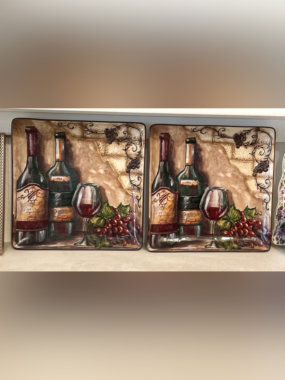 Certified International Set Of 2 Ceramic Dinner Plate Or Platter